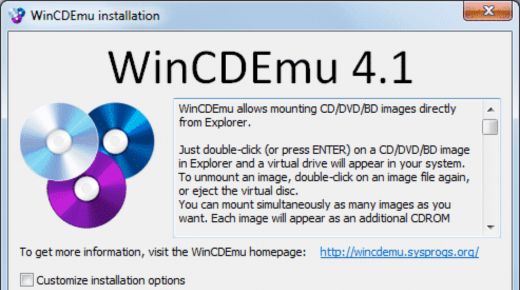 WinCDEmu ISO Mounter for Windows