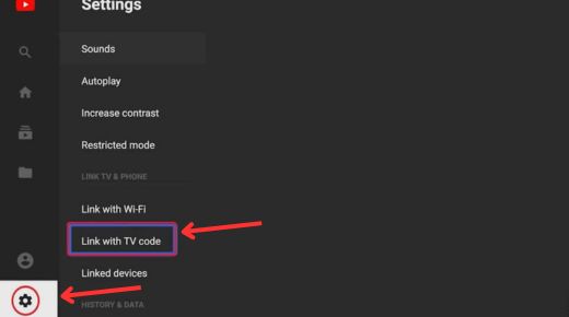 Activating YouTube on Android TV