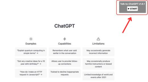 Talk-to-ChatGPT chrome extension