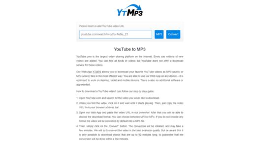 YtMp3 YouTube To MP3 Converter